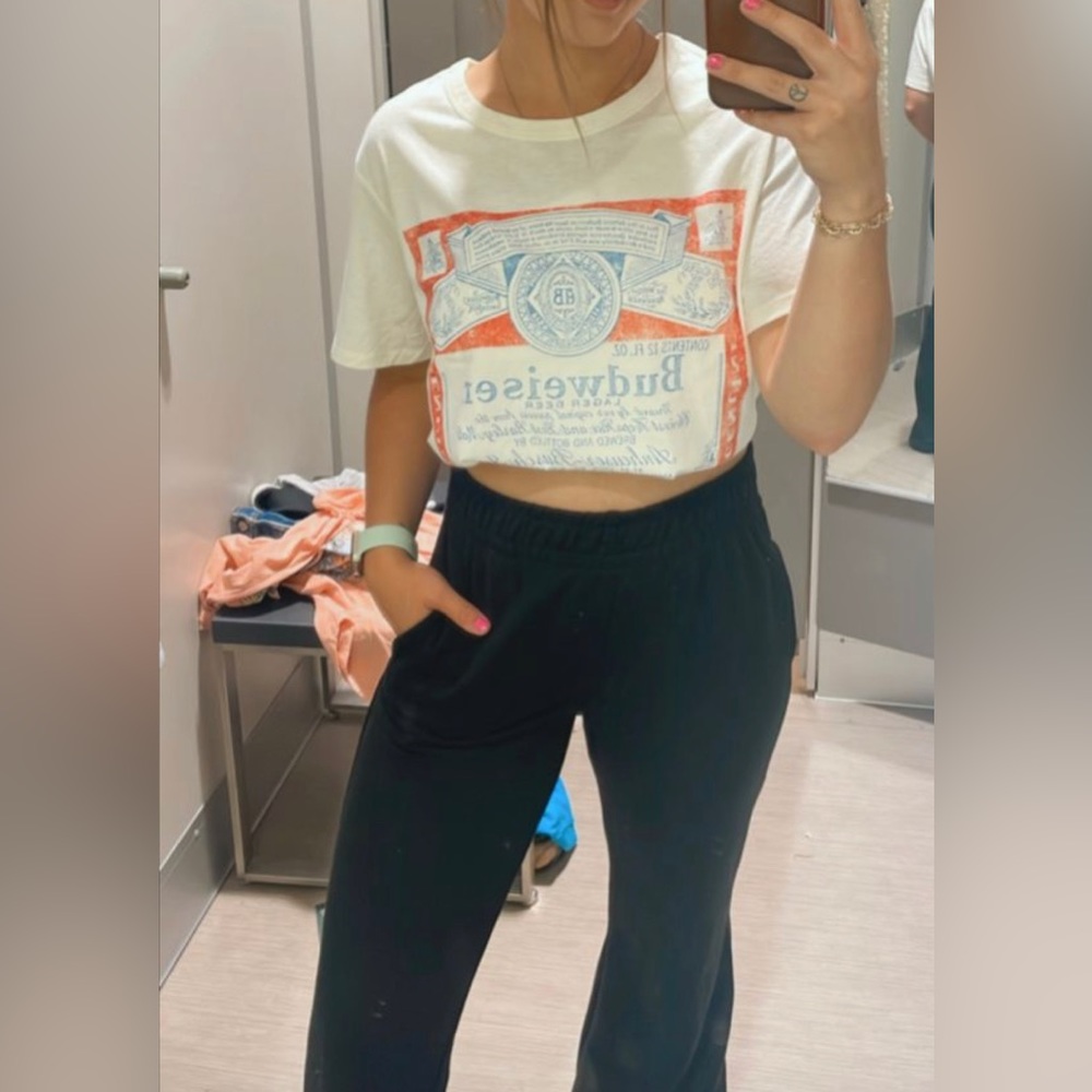 Pacsun - Budweiser crop graphic tee/top